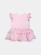 Vestito rosa per neonata con pois,Stella Mccartney Kids,TU1272 Z1119 579